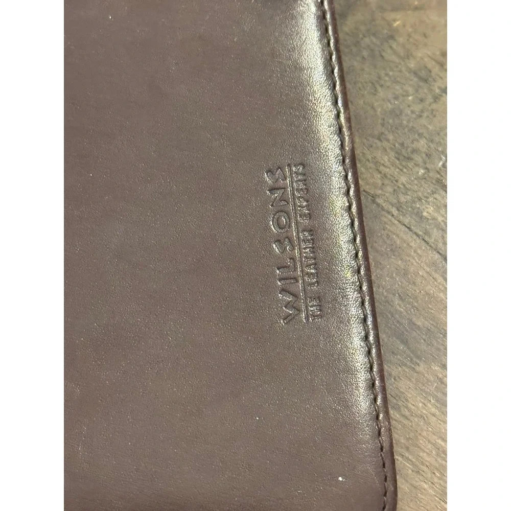 Wilson's Leather Vintage Brown Leather 6-Ring Personal Organizer Planner Binder